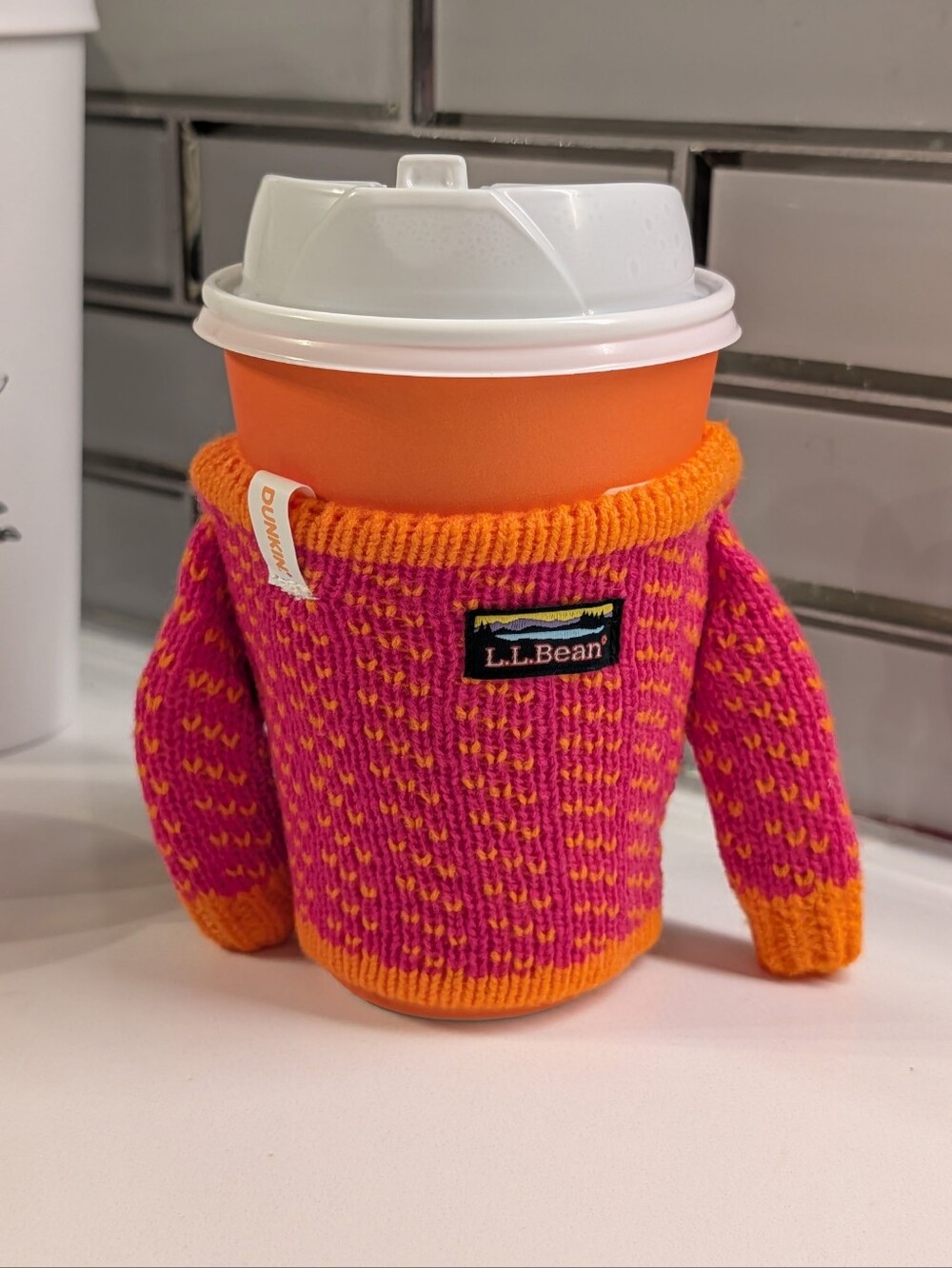 Dunkin’ x L.L.Bean Birdseye Sweater Cup Sleeve